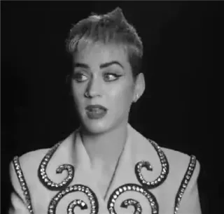 💘 9fee3316 Katy Perry 유명인, 가수, 인물사진, 여자, 흑백 telegram sticker