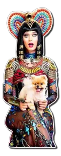 🐶 692bc92d Katy Perry, Cleopatra, Egitto, cane, pop star, costume telegram sticker