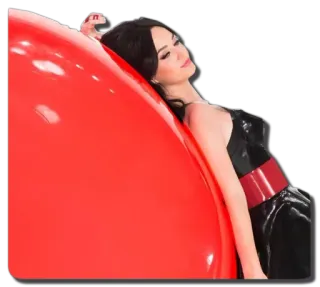 📸 72a9152b donna, rosso, vestito, moda, ritratto telegram sticker