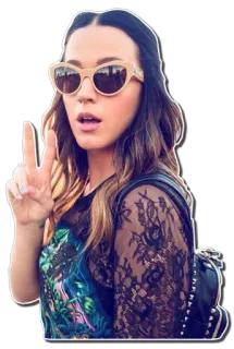 👌 a573ec24 donna, segno di pace, occhiali da sole, ritratto, persona telegram sticker