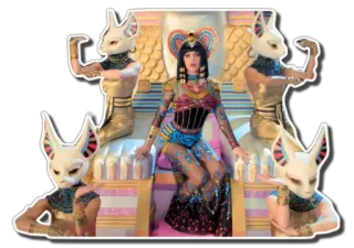 🐈 ca3583f2 egizio, Katy Perry, antico, cultura, dea, trono telegram sticker