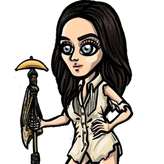 🍌 7d8f8247 kreskówka, postać, kobieta, awatar, grafika cyfrowa telegram sticker