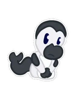 😒 06220194 тюлень, животное, мультфильм, милый, морское существо whatsapp sticker