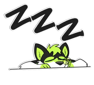 😴 0a762308 ZZZ tidur, rubah, furry, kartun, binatang, zzz telegram sticker