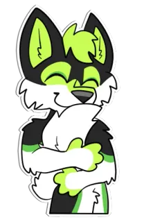 😄 3d03bb4f Furry, Antropomorfik, Kartun, Binatang, Tersenyum, Ceria telegram sticker