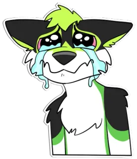 😭 8a2a41c7 menangis, sedih, kartun, furry, antropomorfik, air mata, emosi telegram sticker
