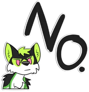 ❌ c4d7c907 No. Furry, Rubah, Karakter, Tidak, Negatif, Ekspresi, Binatang telegram sticker