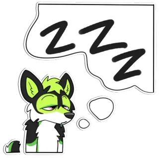 😴 cddaa702 ZZZ tidur, zzz, kelelahan, lelah, mengantuk, mimpi, rubah telegram sticker