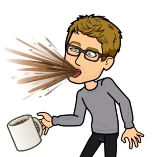 😨 66afbdc5 vômito, doente, café, avatar, potoca, desenho animado, mal whatsapp sticker