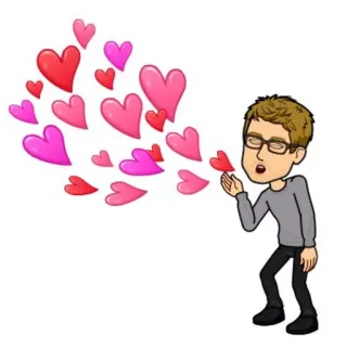 💕 7fd473b1 corações, amor, beijo, desenho, pessoa, romance, carinho whatsapp sticker