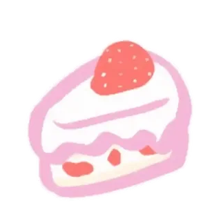 🤗 de1a75c7 cake, strawberry, dessert, food, sweet whatsapp sticker