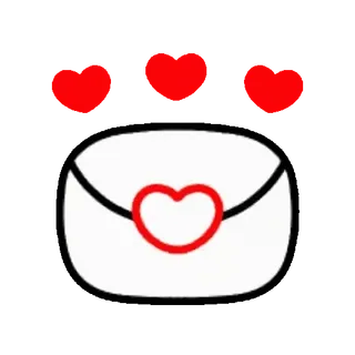 🤗 237aaa4e 사랑, 하트, 봉투, 편지, 발렌타인데이, 로맨스, 귀여운, 심볼 telegram sticker