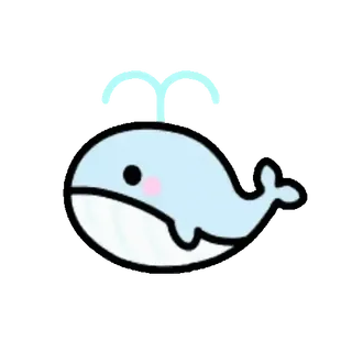 🤗 6ba92834 baleine, mer, animal, kawaii, mignon, eau, océan whatsapp sticker