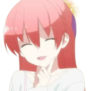 😄 4a6ba594 anime, girl, smile, cute, cartoon, manga telegram sticker