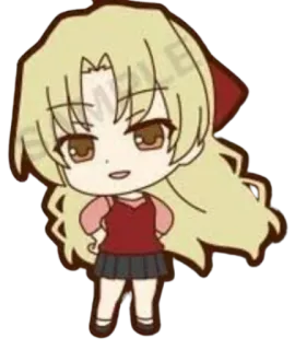 😄 67ae7925 SAMPLE anime, cartoon, character, sticker, blonde hair, girl telegram sticker