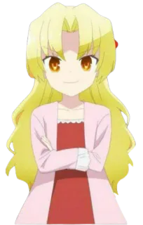 😊 83d10521 anime, cartoon, girl, blond hair, character telegram sticker