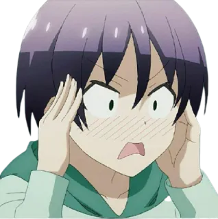 ☹️ 9163455d anime, girl, cartoon, shocked, character telegram sticker