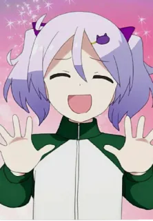 😆 f40b5761 anime, girl, cute, smiling, cartoon, character telegram sticker