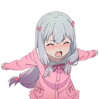 😡 3972271e Anime, Fille, En colère, Frustrée, Mignon, Dessin animé whatsapp sticker