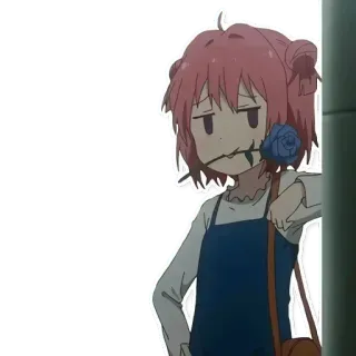 😏 5443d230 Anime, Fille, Rose, Mignon, Dessin animé, Sticker whatsapp sticker