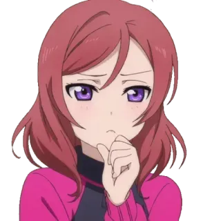 🤔 645b10f0 Maki Nishikino Love Live! Anime, Fille, Mignonne, Maki Nishikino, Love Live whatsapp sticker