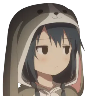 😑 74ca453e Anime, Dessin animé, Fille, Mignon, Personnage, Sweat à capuche, Lapin whatsapp sticker