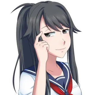 🤔 94b8837b Ayano Aishi Yandere Simulator Anime, Yandere, Écolière, Ayano Aishi, Yandere Simulator, Jeu whatsapp sticker