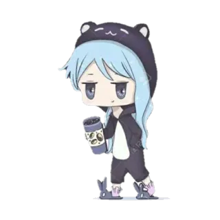 😏 ff6d3bb5 Animé, Chibi, Kawaii, Dessin animé telegram sticker