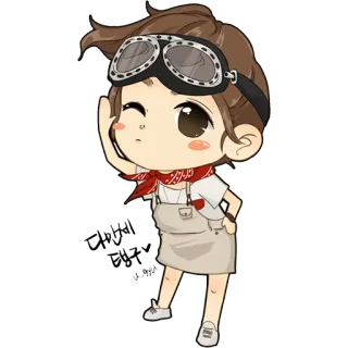 😉 e9a80974 다예씨 태구 Чиби, Мультфильм, Персонаж, Рисунок, Анимированный, Наклейка telegram sticker