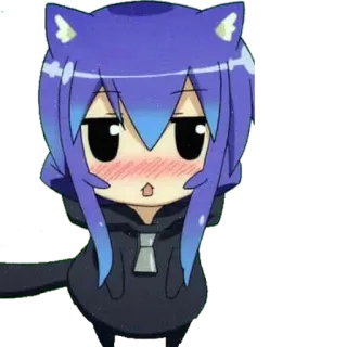 😺 39aa16ea Anime, Niedlich, Katzenohren, Cartoon telegram sticker