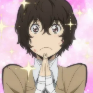 ✨ 6cf8e80c Dazai Osamu Bungo Stray Dogs anime, Dazai, Bungo Stray Dogs, imut, berkilau telegram sticker