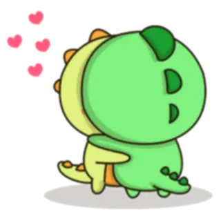😘 dc486334 ไดโนเสาร์, ความรัก, น่ารัก, การ์ตูน, หัวใจ, กอด, ความรักใคร่, มิตรภาพ telegram sticker