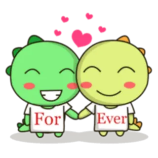 Kawaii Dino and friend (FULL) [英文] @WSZB_Stickers whatsapp stickers
