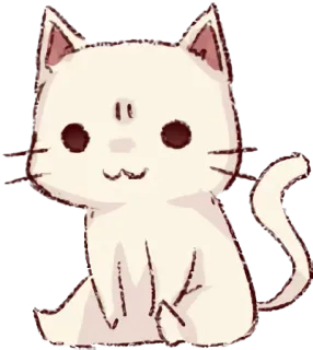 ☀️ 55524f2b gato, gatito, lindo, mascota, animal, dibujo animado, kawaii telegram sticker