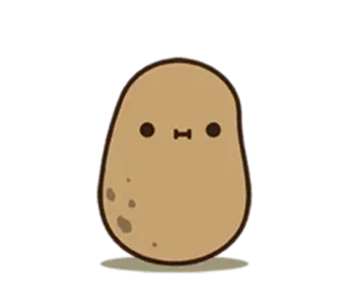 😐 15dba7a9 มันฝรั่ง, อาหาร, น่ารัก, ผัก, คาวาอิ telegram sticker