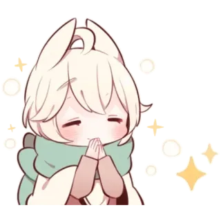 ☺️ 4c92f0bc Аниме, Милый, Каваий, Блеск, Персонаж, Цифровое искусство whatsapp sticker