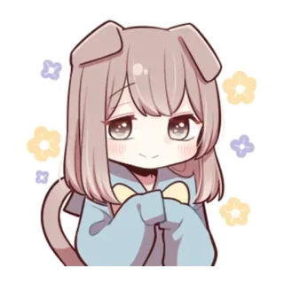 🦋 70d051e6 Аниме, Каваи, Милый, Стикер, Девушка, Чиби whatsapp sticker