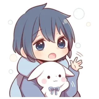 🌟 82842cdb аниме, милый, каваий, чиби, мультфильм, наклейка, персонаж, иллюстрация whatsapp sticker