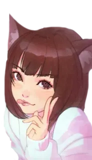 😊 2cc62b05 anime, cat girl, lick, cute, kawaii whatsapp sticker