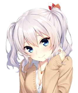 ☺️ 6c2f7415 anime, girl, cute, portrait, cartoon, kawaii whatsapp sticker