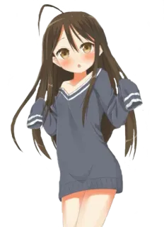 👀 81b450ed anime, girl, character, cute, illustration whatsapp sticker