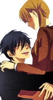 ❤ afa62b43 anime, romance, couple, love, affection whatsapp sticker