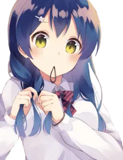 👀 e86e10ce anime, girl, school uniform, cute, female, character, drawing whatsapp sticker