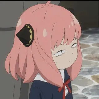 🌸 92087aa9 Anya Forger Spy x Family Anime, Mangá, Anya, Spy x Family, fofo/a, cabelo rosa, personagem, Forger telegram sticker