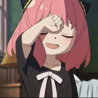 🌸 b267d807 Anya Forger Spy x Family anya, spy x family, anime, desenho animado, fofo, kawaii, menina, cansada telegram sticker