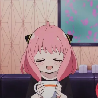 🌸 e958a405 Anya Forger Spy x Family anime, spy x family, anya forger, kawaii, fofo, criança, desenho animado telegram sticker