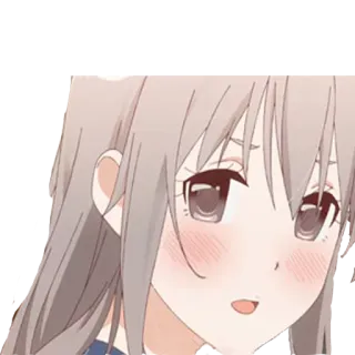 😊 522ecbdc Аниме, Девочка, Мультфильм, Милый, Каваий, Румянец telegram sticker