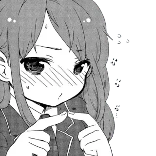 😊 7d564566 Аниме, Манга, Школьная форма, Застенчивая, Милая, Девушка telegram sticker