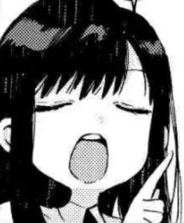 👆 81a05cc3 Манга, Аниме, Девушка, Кричит, Кричит, Указывает telegram sticker