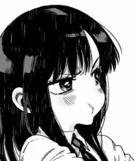 ☹️ 923d661f Аниме, Манга, Девушка, Черные волосы, Школьная форма telegram sticker